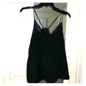 Love stitch black lace racer back  cami